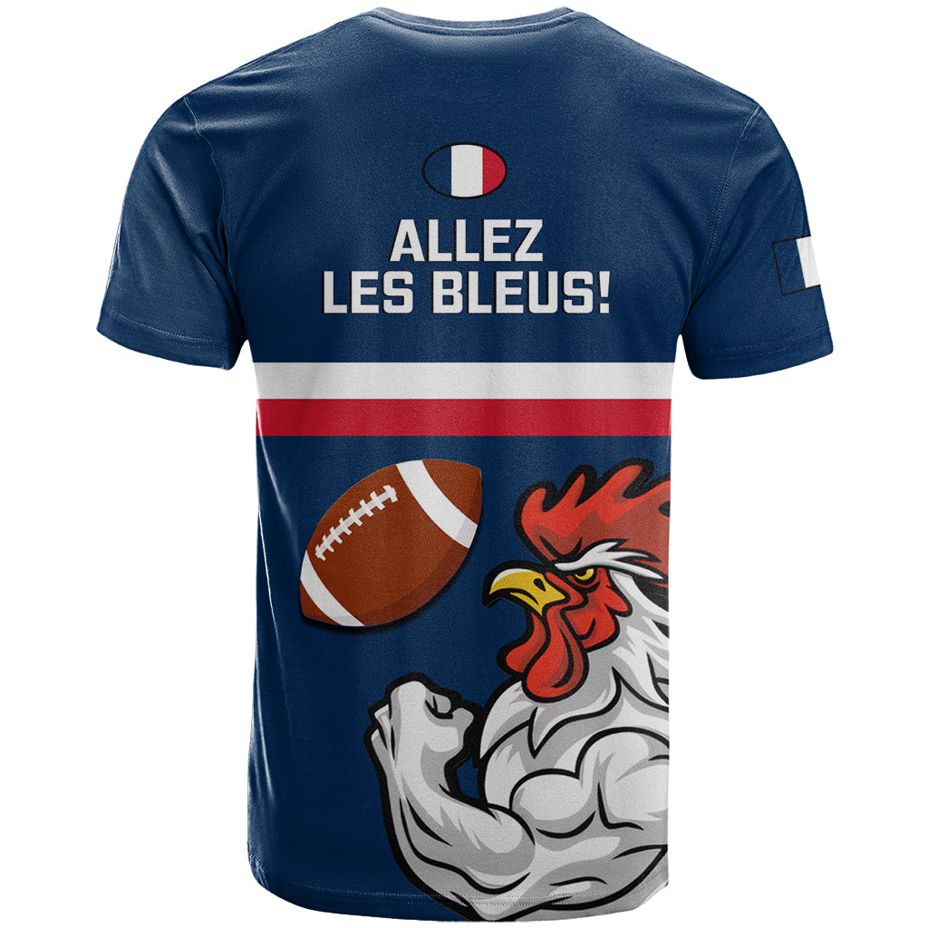 France Rugby T Shirt World Cup Allez Les Bleus 2023 Mascot - Wonder Print Shop