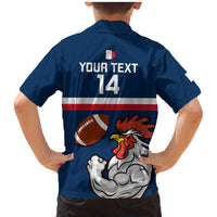 Custom France Rugby Family Matching Mermaid Dress and Hawaiian Shirt World Cup Allez Les Bleus 2023 Mascot - Wonder Print Shop