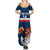 Custom France Rugby Summer Maxi Dress World Cup Allez Les Bleus 2023 Mascot - Wonder Print Shop