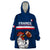 Custom France Rugby Wearable Blanket Hoodie World Cup Allez Les Bleus 2023 Mascot - Wonder Print Shop