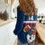 Custom France Rugby Women Casual Shirt World Cup Allez Les Bleus 2023 Mascot - Wonder Print Shop