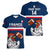 Custom France Rugby Women V Neck T Shirt World Cup Allez Les Bleus 2023 Mascot - Wonder Print Shop