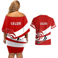 Georgia Rugby Couples Matching Off Shoulder Short Dress and Hawaiian Shirt 2023 Go Lelos Curves Style - Wonder Print Shop