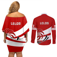 Georgia Rugby Couples Matching Off Shoulder Short Dress and Long Sleeve Button Shirts 2023 Go Lelos Curves Style - Wonder Print Shop
