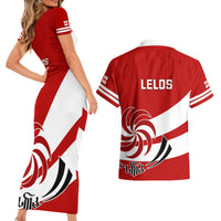 Georgia Rugby Couples Matching Short Sleeve Bodycon Dress and Hawaiian Shirt 2023 Go Lelos Curves Style - Wonder Print Shop