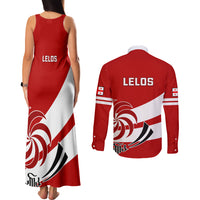 Georgia Rugby Couples Matching Tank Maxi Dress and Long Sleeve Button Shirts 2023 Go Lelos Curves Style - Wonder Print Shop