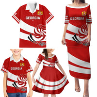 Georgia Rugby Family Matching Puletasi Dress and Hawaiian Shirt 2023 Go Lelos Curves Style - Wonder Print Shop