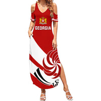 Georgia Rugby Family Matching Summer Maxi Dress and Hawaiian Shirt 2023 Go Lelos Curves Style - Wonder Print Shop