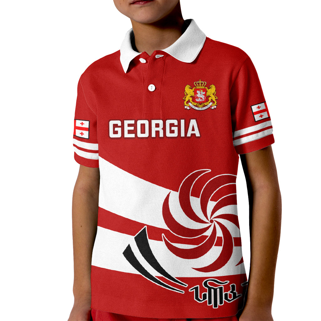 Georgia Rugby Kid Polo Shirt 2023 Go Lelos Curves Style - Wonder Print Shop