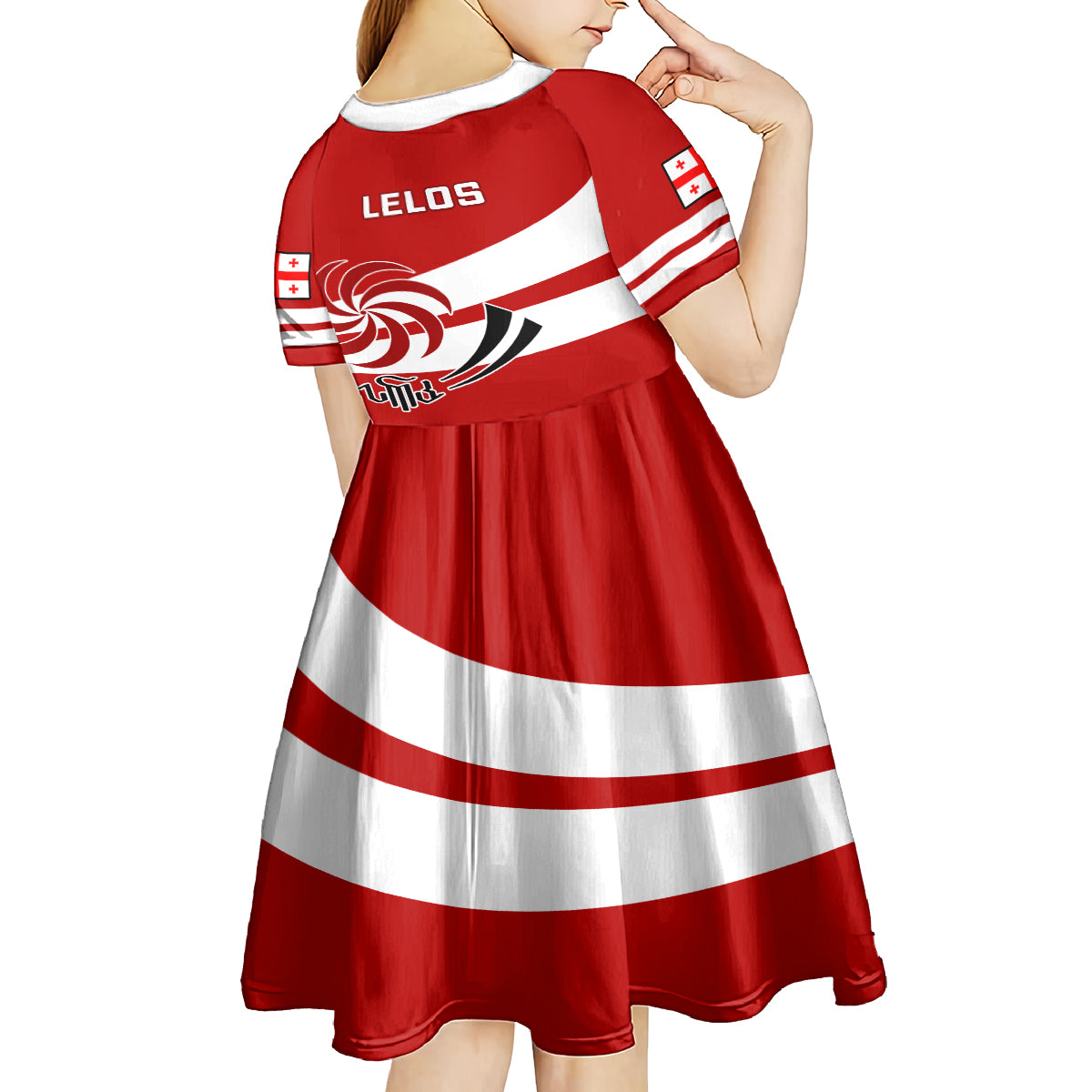 Georgia Rugby Kid Short Sleeve Dress 2023 Go Lelos Curves Style - Wonder Print Shop