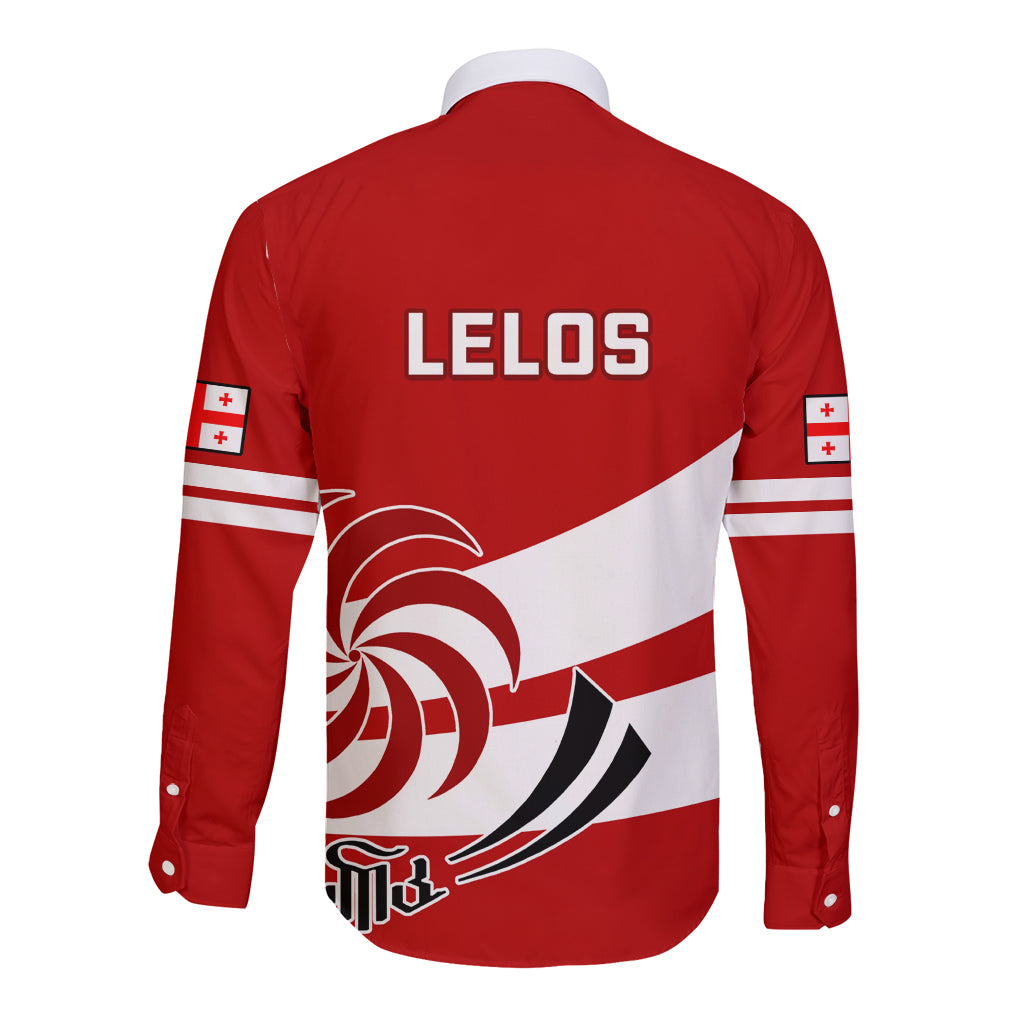 Georgia Rugby Long Sleeve Button Shirt 2023 Go Lelos Curves Style - Wonder Print Shop