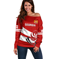 Georgia Rugby Off Shoulder Sweater 2023 Go Lelos Curves Style - Wonder Print Shop