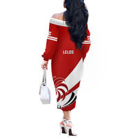 Georgia Rugby Off The Shoulder Long Sleeve Dress 2023 Go Lelos Curves Style - Wonder Print Shop