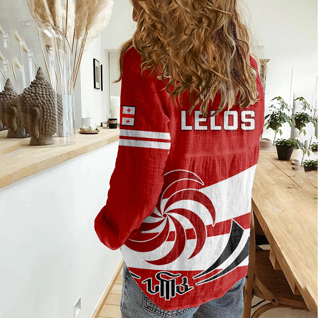 Georgia Rugby Women Casual Shirt 2023 Go Lelos Curves Style - Wonder Print Shop
