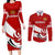 Custom Georgia Rugby Couples Matching Long Sleeve Bodycon Dress and Long Sleeve Button Shirts 2023 Go Lelos Curves Style - Wonder Print Shop
