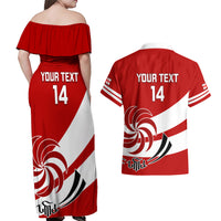 Custom Georgia Rugby Couples Matching Off Shoulder Maxi Dress and Hawaiian Shirt 2023 Go Lelos Curves Style - Wonder Print Shop