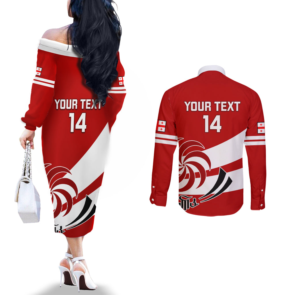 custom-georgia-rugby-couples-matching-off-the-shoulder-long-sleeve-dress-and-long-sleeve-button-shirts-2023-go-lelos-curves-style