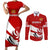 Custom Georgia Rugby Couples Matching Short Sleeve Bodycon Dress and Long Sleeve Button Shirts 2023 Go Lelos Curves Style - Wonder Print Shop