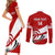 Custom Georgia Rugby Couples Matching Short Sleeve Bodycon Dress and Long Sleeve Button Shirts 2023 Go Lelos Curves Style - Wonder Print Shop