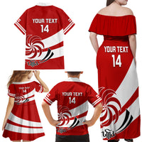 Custom Georgia Rugby Family Matching Off Shoulder Maxi Dress and Hawaiian Shirt 2023 Go Lelos Curves Style - Wonder Print Shop