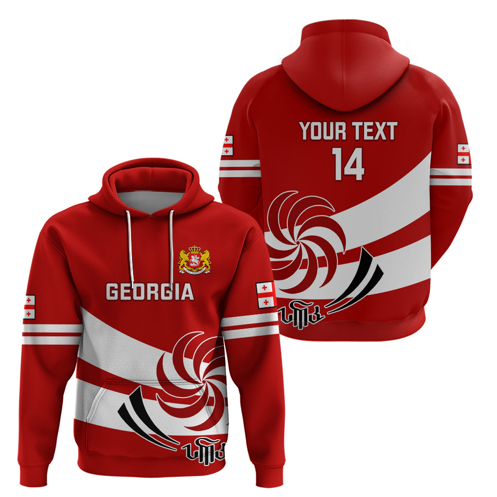 Custom Georgia Rugby Hoodie 2023 Go Lelos Curves Style - Wonder Print Shop