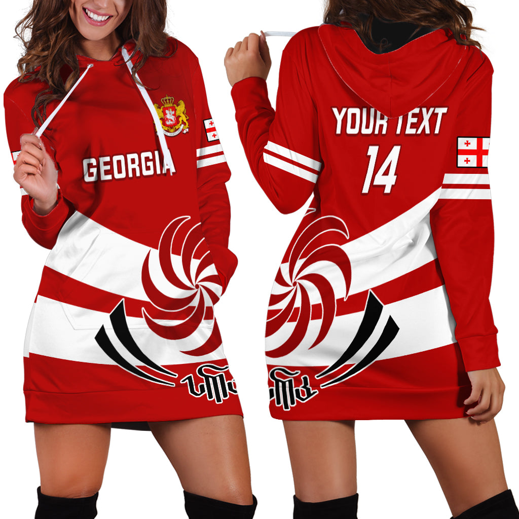 Custom Georgia Rugby Hoodie Dress 2023 Go Lelos Curves Style - Wonder Print Shop