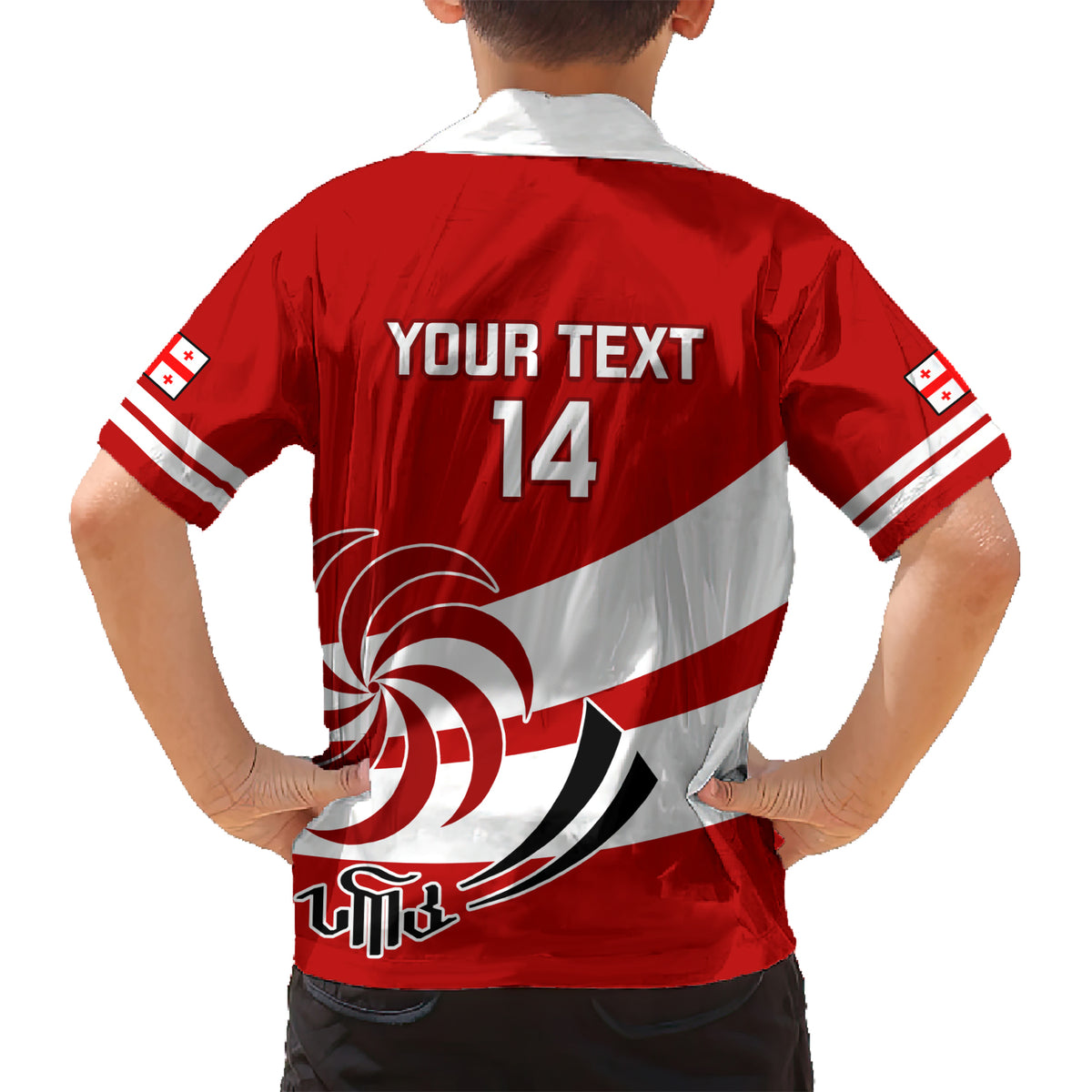 Custom Georgia Rugby Kid Hawaiian Shirt 2023 Go Lelos Curves Style - Wonder Print Shop