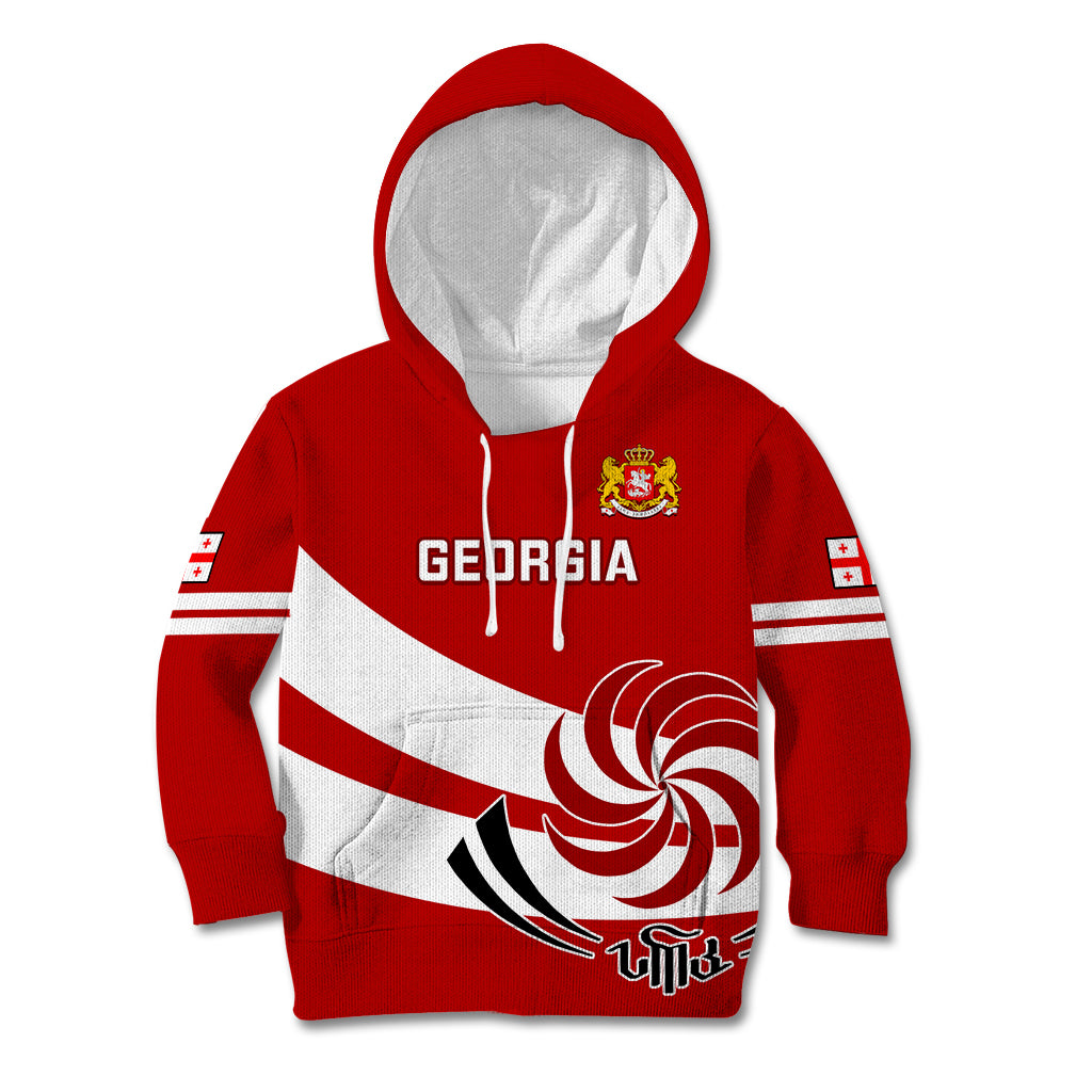 Custom Georgia Rugby Kid Hoodie 2023 Go Lelos Curves Style - Wonder Print Shop