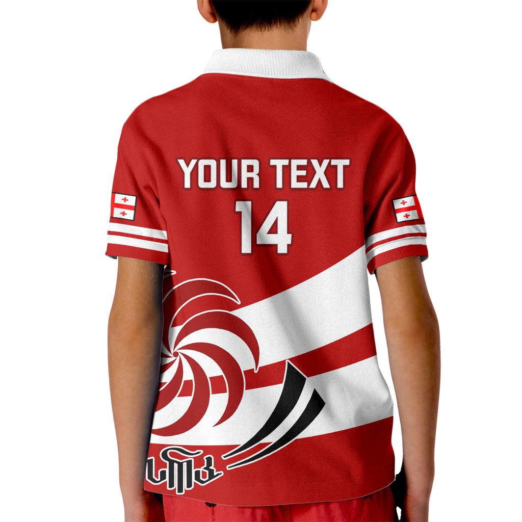 Custom Georgia Rugby Kid Polo Shirt 2023 Go Lelos Curves Style - Wonder Print Shop