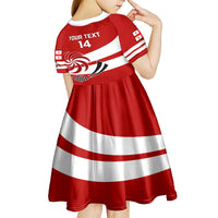 Custom Georgia Rugby Kid Short Sleeve Dress 2023 Go Lelos Curves Style - Wonder Print Shop