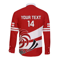 Custom Georgia Rugby Long Sleeve Button Shirt 2023 Go Lelos Curves Style - Wonder Print Shop