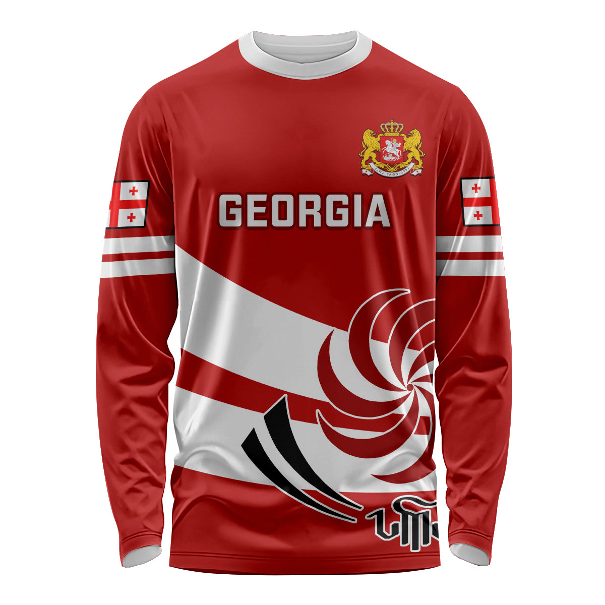 Custom Georgia Rugby Long Sleeve Shirt 2023 Go Lelos Curves Style - Wonder Print Shop