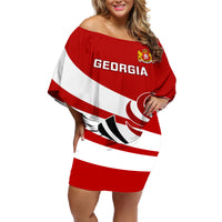 Custom Georgia Rugby Off Shoulder Short Dress 2023 Go Lelos Curves Style - Wonder Print Shop