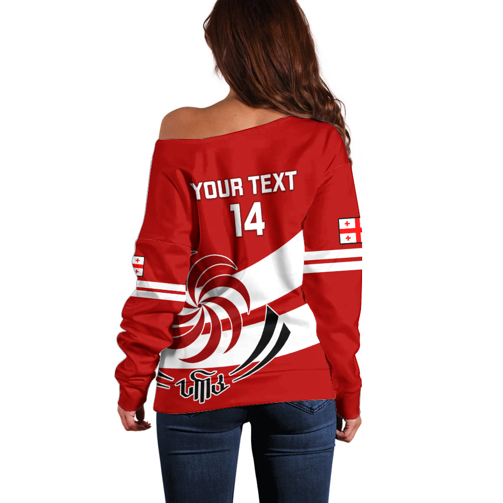 Custom Georgia Rugby Off Shoulder Sweater 2023 Go Lelos Curves Style - Wonder Print Shop