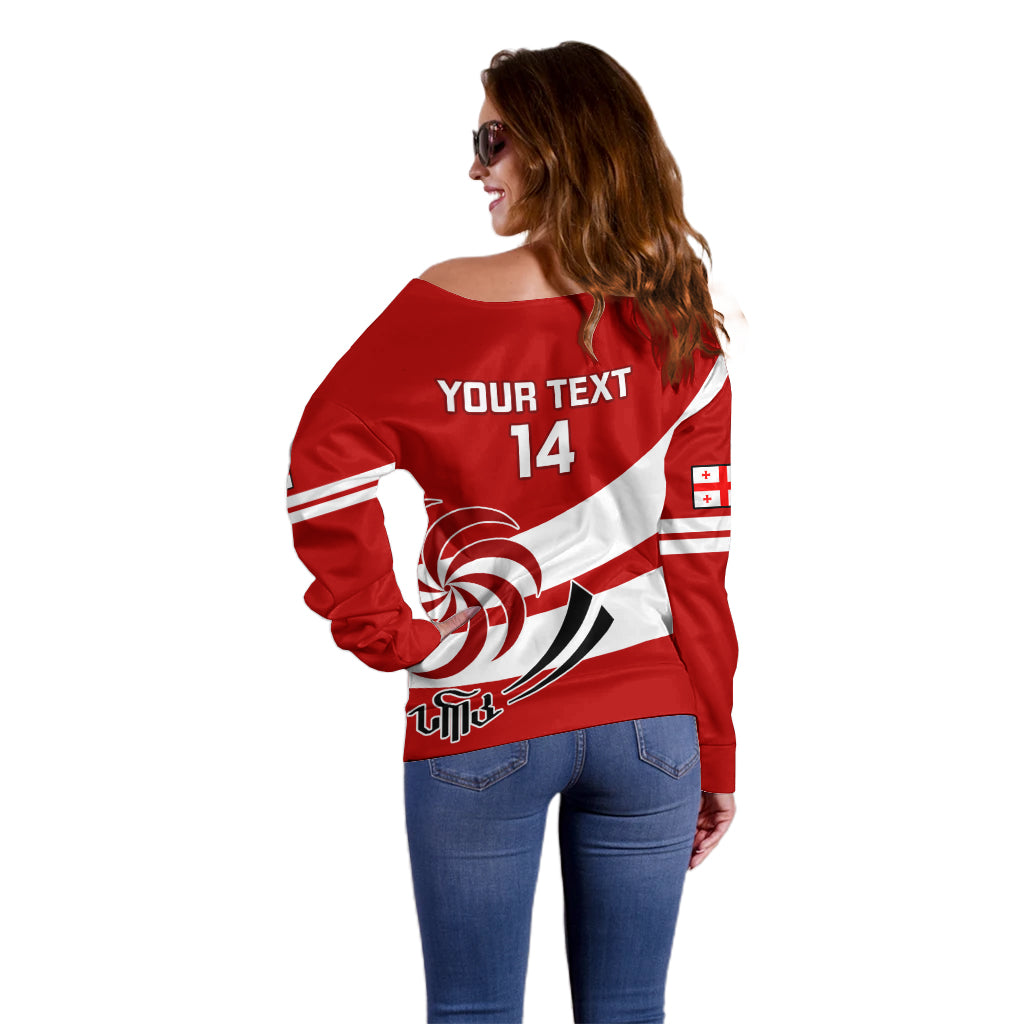 Custom Georgia Rugby Off Shoulder Sweater 2023 Go Lelos Curves Style - Wonder Print Shop
