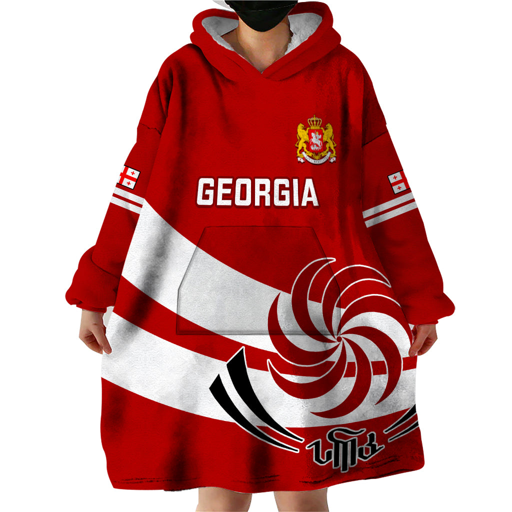 Custom Georgia Rugby Wearable Blanket Hoodie 2023 Go Lelos Curves Style - Wonder Print Shop