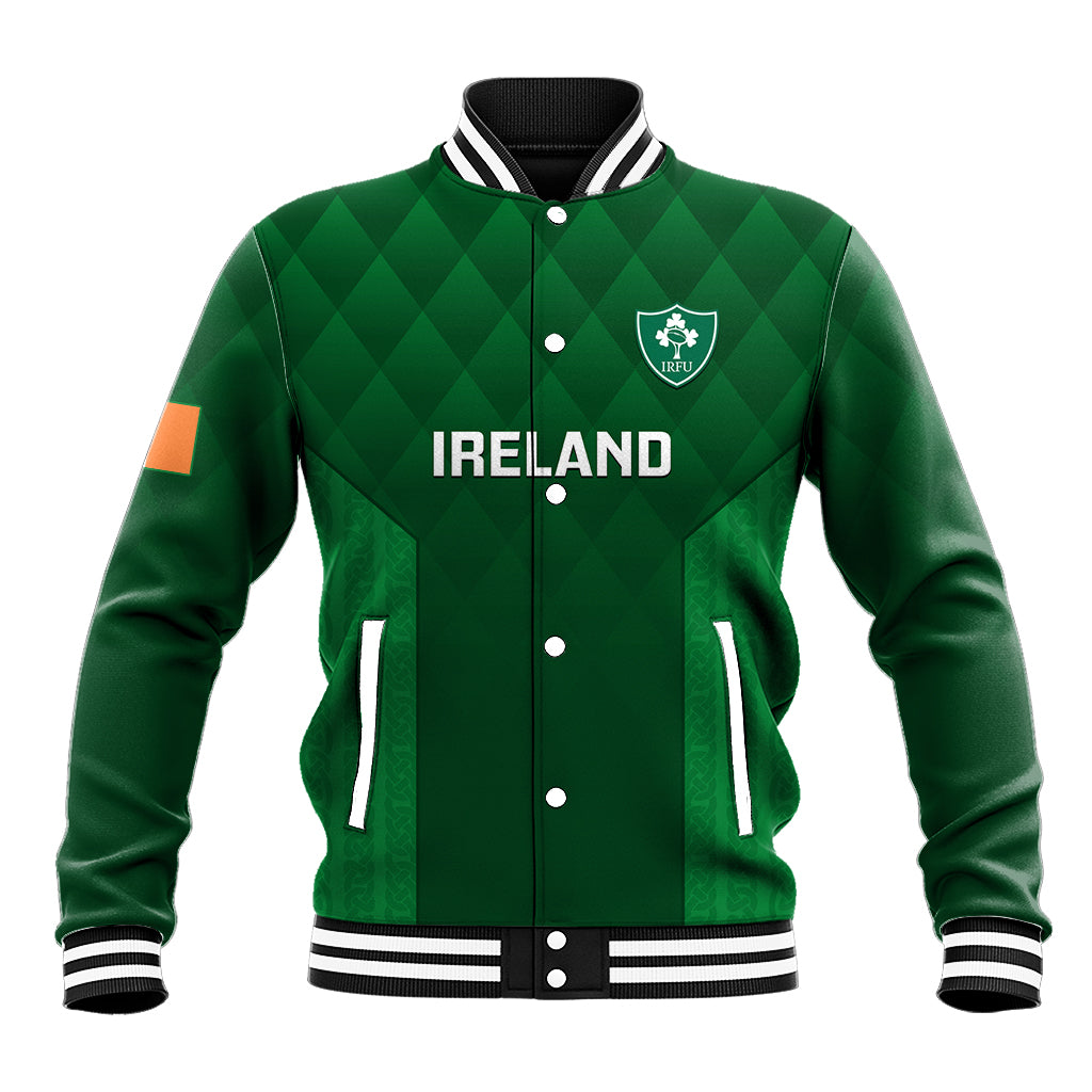 Ireland Rugby Baseball Jacket 2023 Go Irish Shamrock World Cup LT14