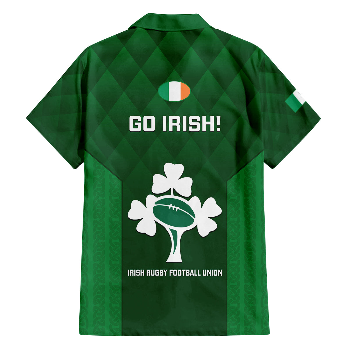 Ireland Rugby Family Matching Off Shoulder Maxi Dress and Hawaiian Shirt 2023 Go Shamrock World Cup Irish Celtic Pattern - Wonder Print Shop