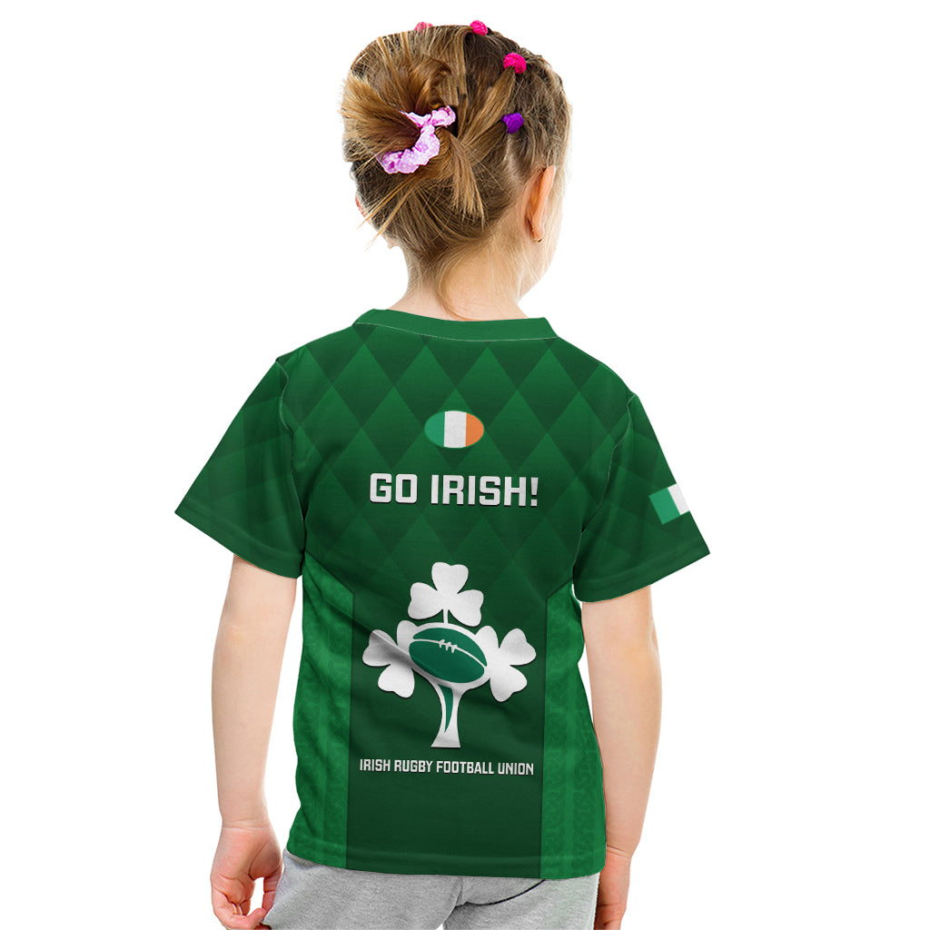 Ireland Rugby Kid T Shirt 2023 Go Irish Shamrock World Cup - Wonder Print Shop