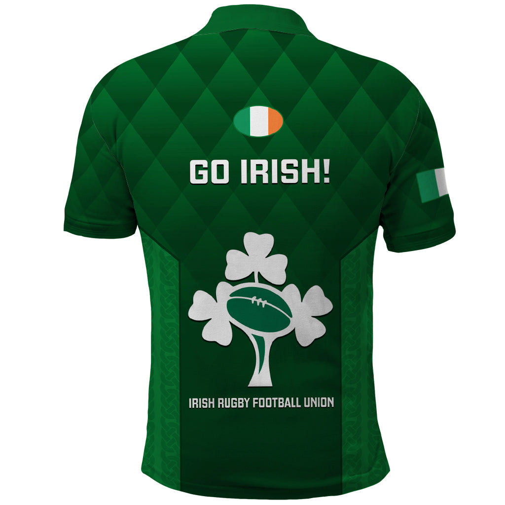 Ireland Rugby Polo Shirt 2023 Go Shamrock World Cup Irish Celtic Pattern - Wonder Print Shop