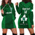 Custom Ireland Rugby Hoodie Dress 2023 Go Shamrock World Cup Irish Celtic Pattern - Wonder Print Shop