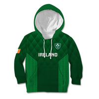 Custom Ireland Rugby Kid Hoodie 2023 Go Shamrock World Cup Irish Celtic Pattern - Wonder Print Shop