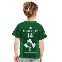 Custom Ireland Rugby Kid T Shirt 2023 Go Shamrock World Cup Irish Celtic Pattern - Wonder Print Shop
