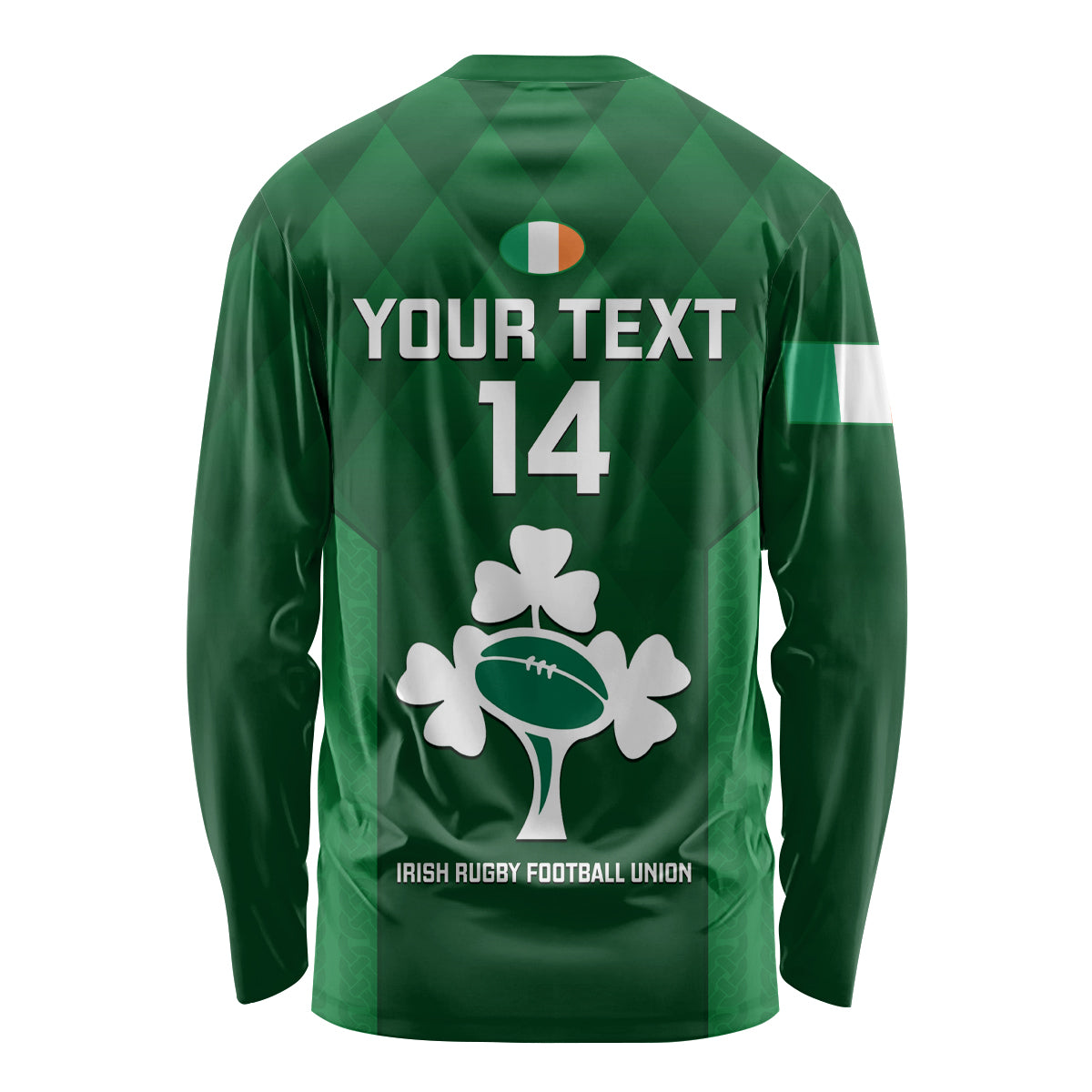 Custom Ireland Rugby Long Sleeve Shirt 2023 Go Shamrock World Cup Irish Celtic Pattern - Wonder Print Shop