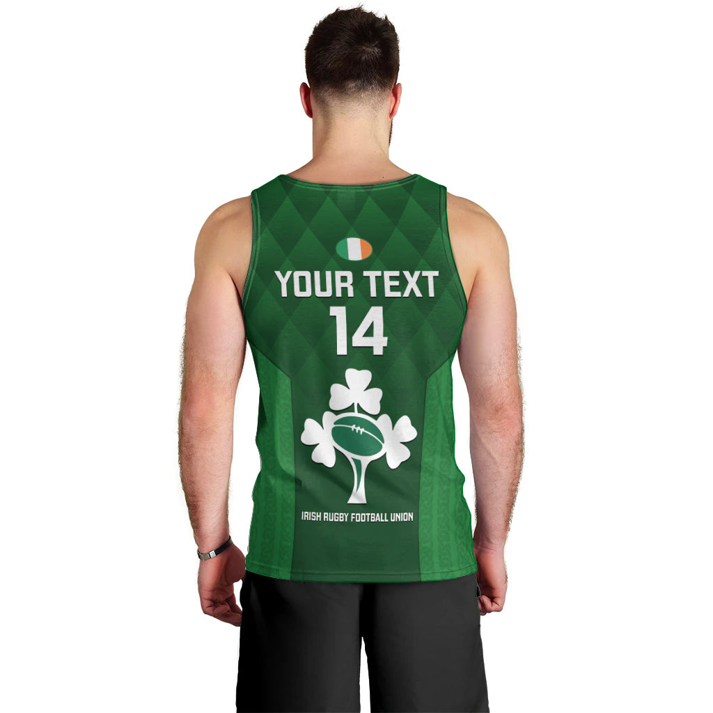 Custom Ireland Rugby Men Tank Top 2023 Go Shamrock World Cup Irish Celtic Pattern - Wonder Print Shop