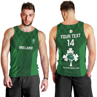 Custom Ireland Rugby Men Tank Top 2023 Go Shamrock World Cup Irish Celtic Pattern - Wonder Print Shop