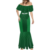 Custom Ireland Rugby Mermaid Dress 2023 Go Shamrock World Cup Irish Celtic Pattern - Wonder Print Shop