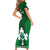 Custom Ireland Rugby Short Sleeve Bodycon Dress 2023 Go Shamrock World Cup Irish Celtic Pattern - Wonder Print Shop