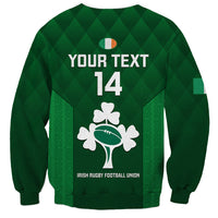 Custom Ireland Rugby Sweatshirt 2023 Go Shamrock World Cup Irish Celtic Pattern - Wonder Print Shop