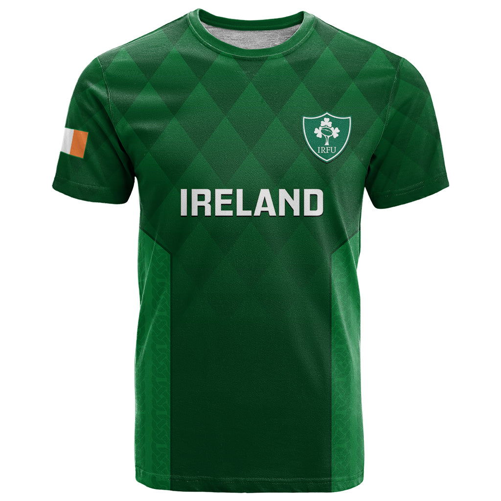 Custom Ireland Rugby T Shirt 2023 Go Shamrock World Cup Irish Celtic Pattern - Wonder Print Shop